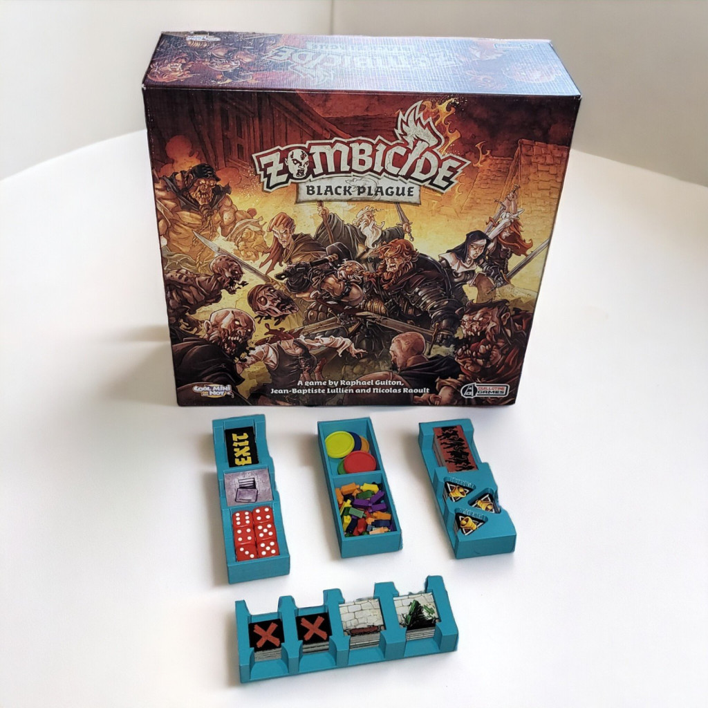Zombicide - Black Plague : Rangement insert bleu turquoise compatible