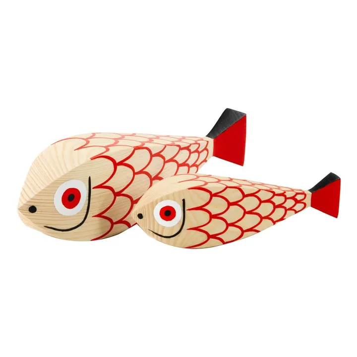 Vitra Décoration en bois Mother fish and child - Alexander Girard | Rouge