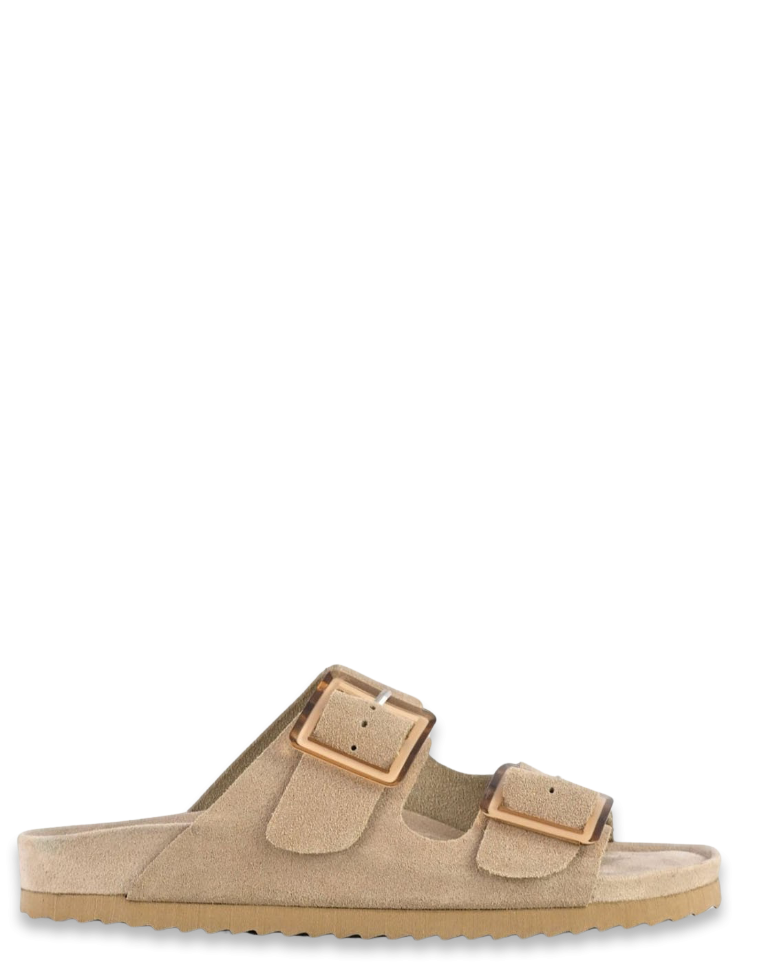 colors of california Mules Femme Bio Daim Beige 2 buckles