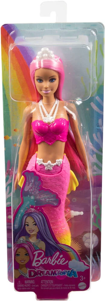BARBIE-DREAMTOPIA-POUPEE BARBIE SIRENE, CHEVEUX ROSES