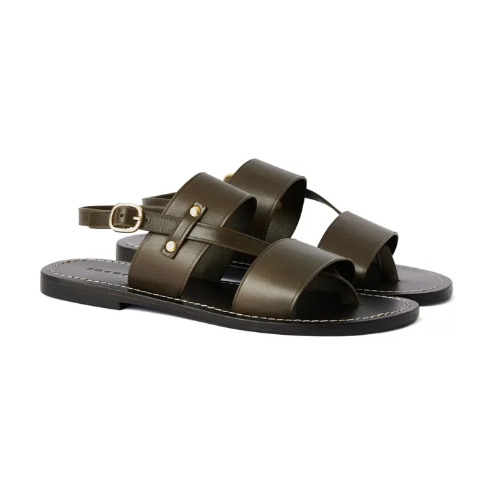 Soeur Sandales Amazonia Cuir | Vert kaki