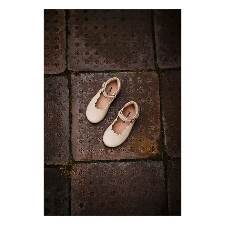 Petit Nord Mary Janes Festonnées | Crème