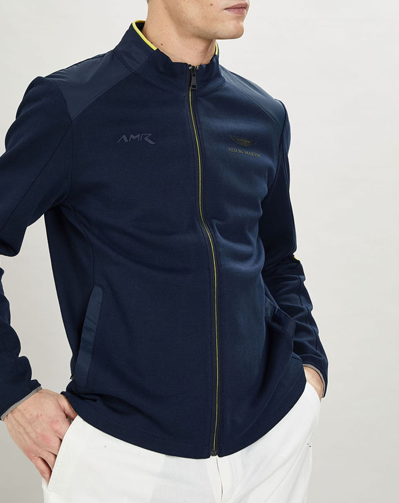 Hackett London Gilet zippé Aston Martin Racing bleu marine