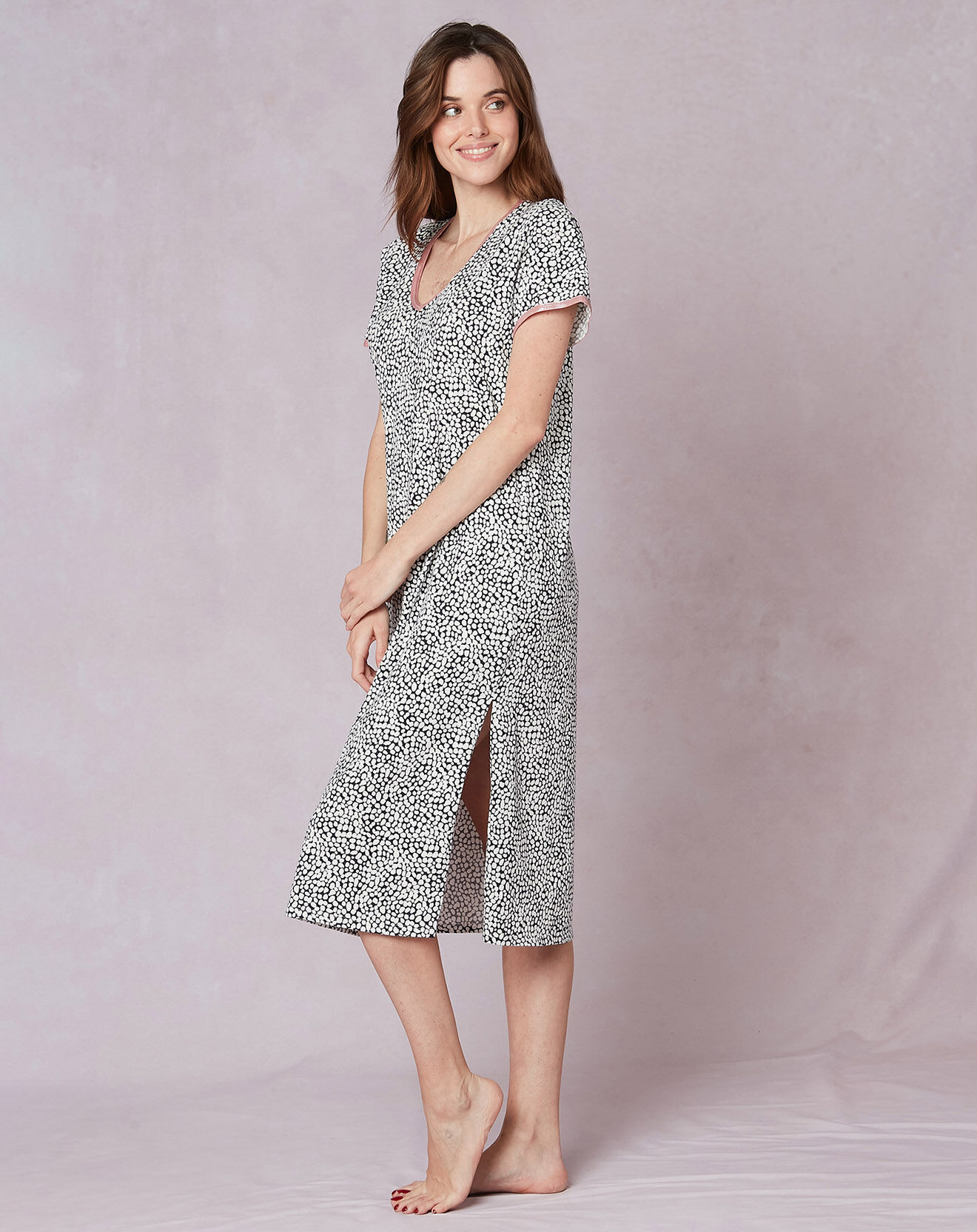 Le Chat Chemise de nuit Lovinyou marine/écru