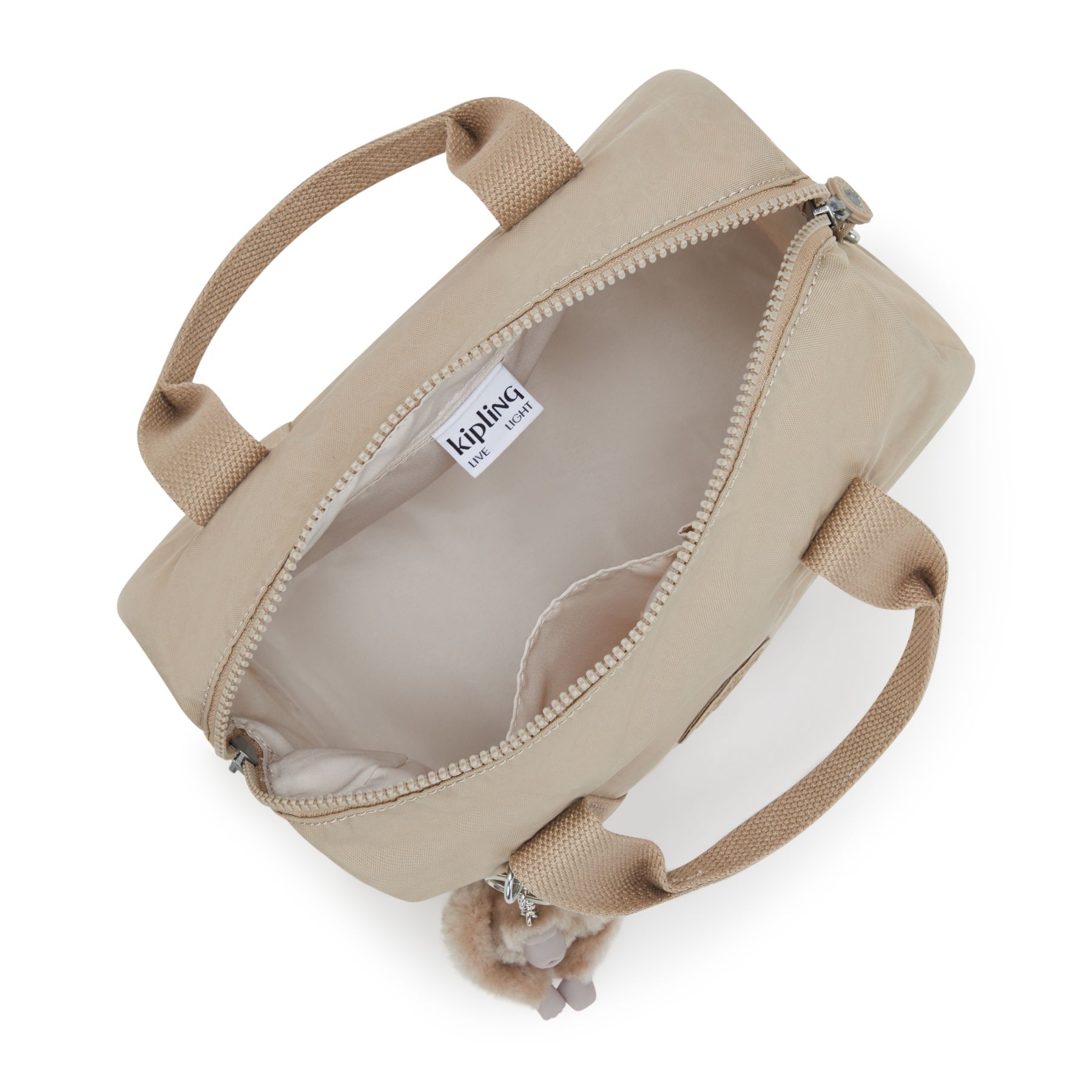 BINA M Sac à main de taille moyenne avec bandoulière ajustable amovible - Signature Beige Embossed