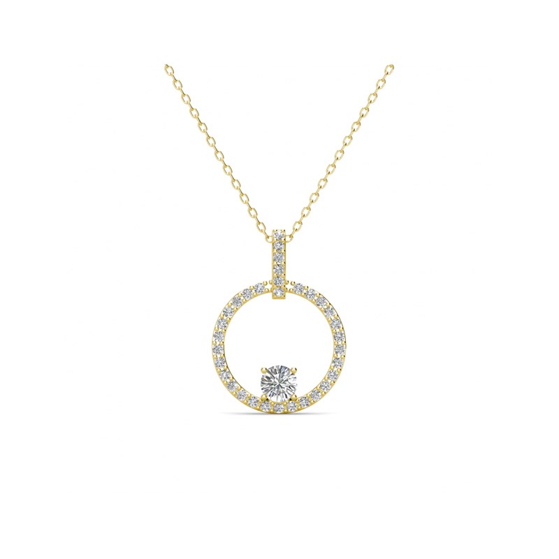 Pendentif Amory - Doré et cristal