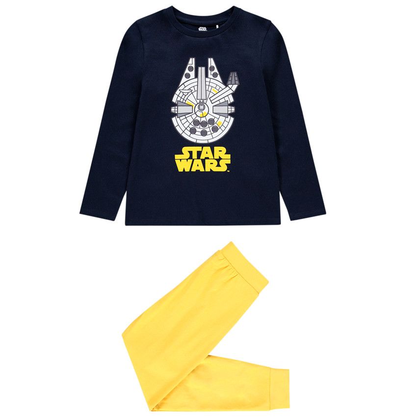 Pyjama en jersey print Star Wars pour enfant garçon - Bleu marine