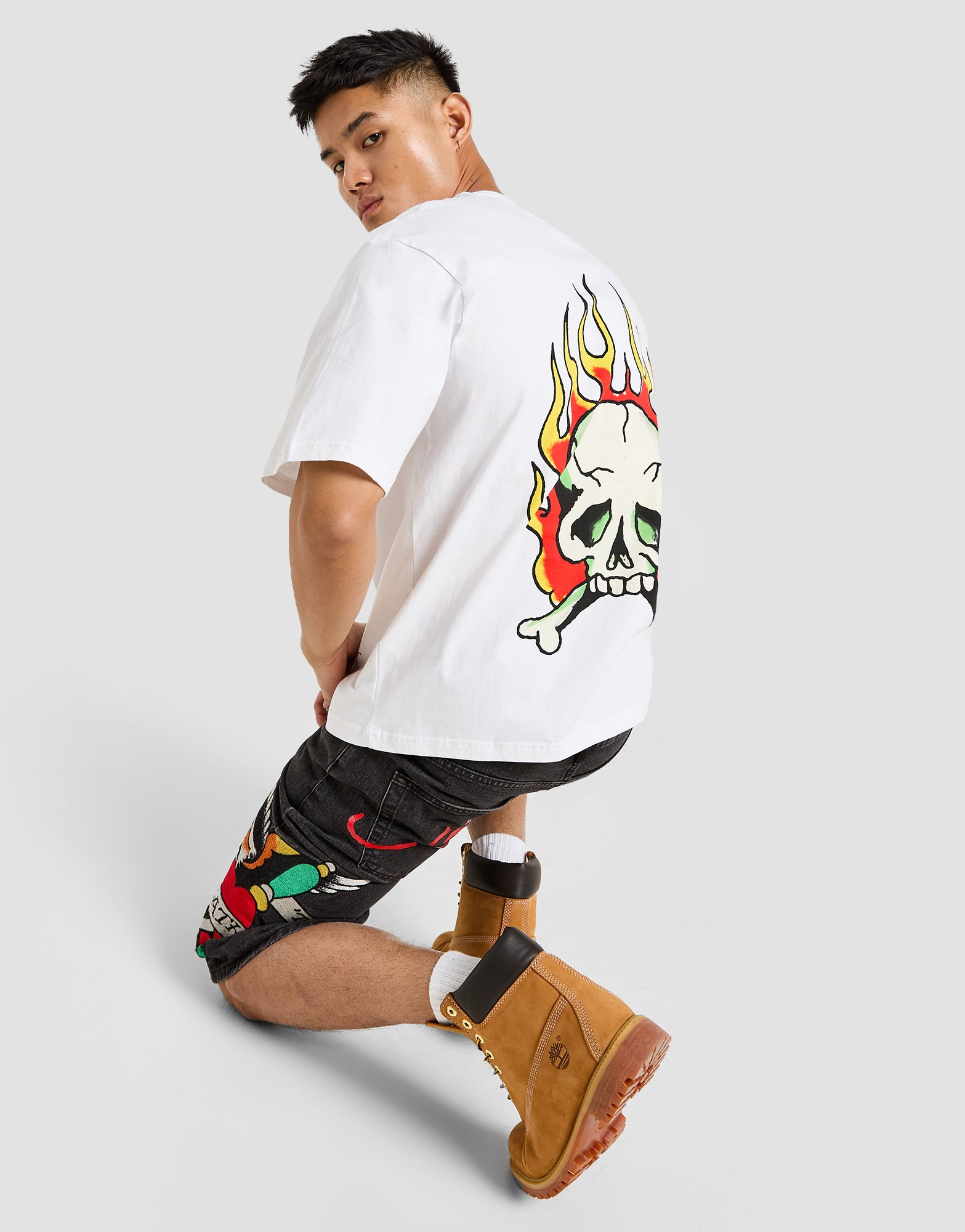 Ed Hardy T-shirt Skull Back Homme