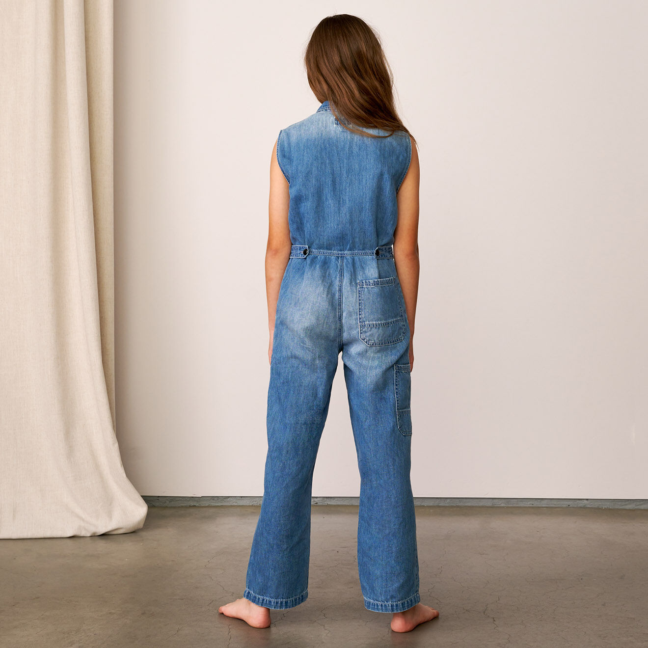 Bellerose Combinaison Parole en Coton & Chanvre mélangés bleu délavé