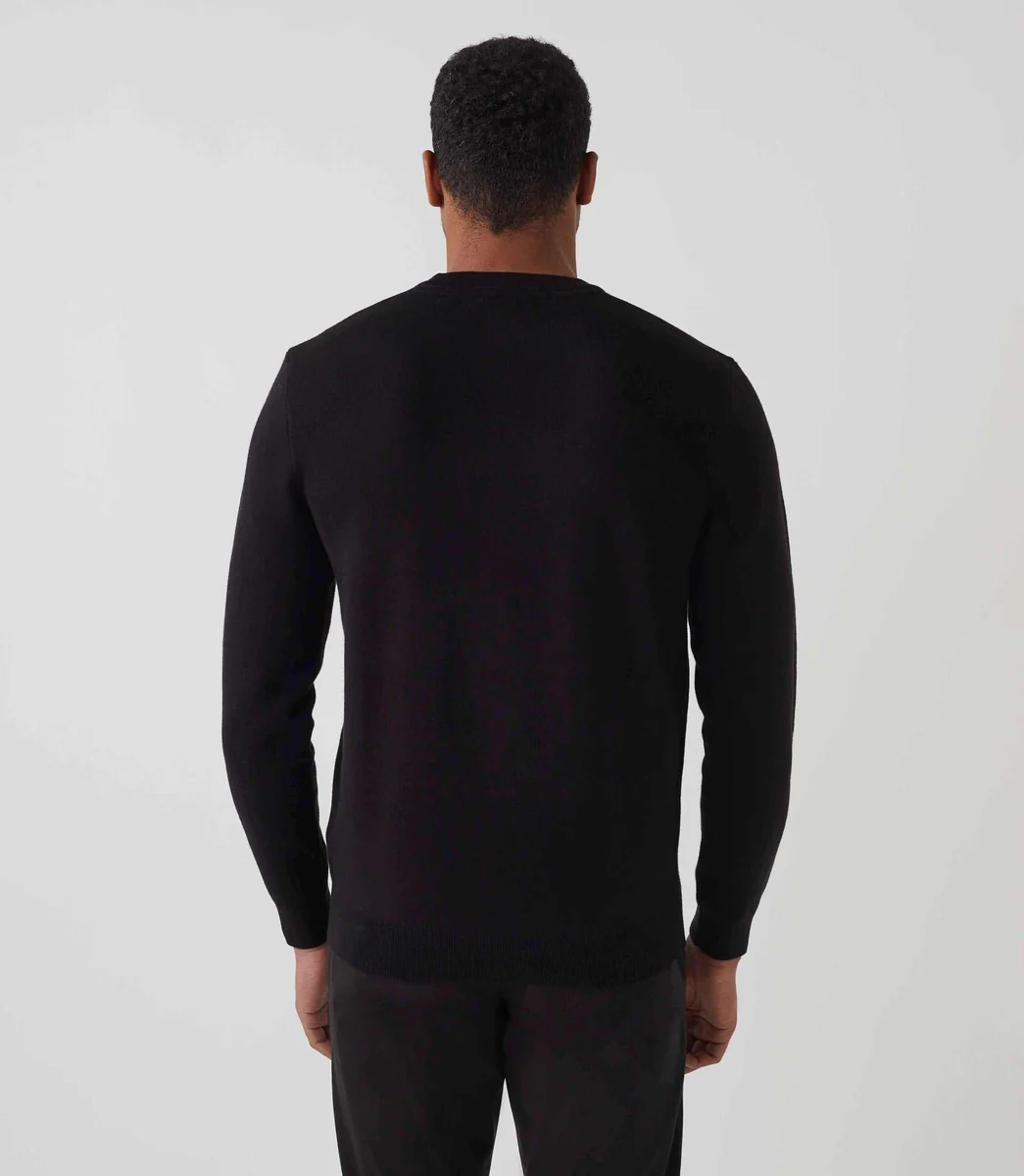 Pull col rond noir SERGENTOUT
