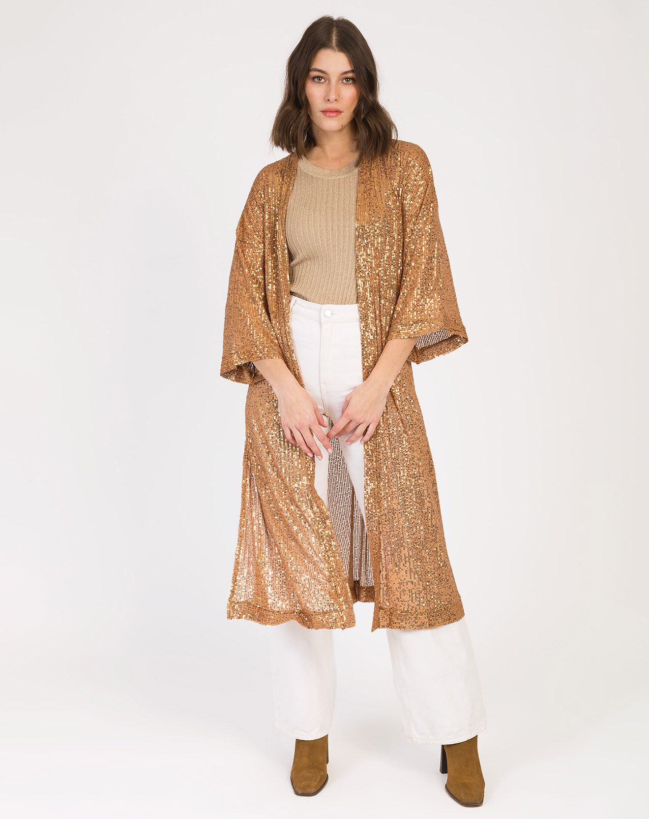 An'ge Veste Aleksa à sequins bronze