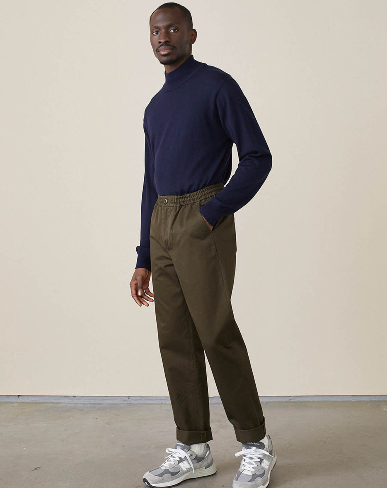 Bellerose Pantalon chino slim Jory kaki