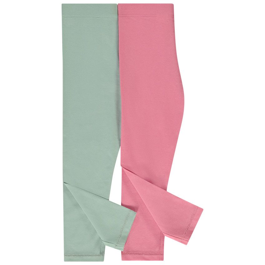 Lot de 2 caleçons longs unis pour bébé fille - Vert