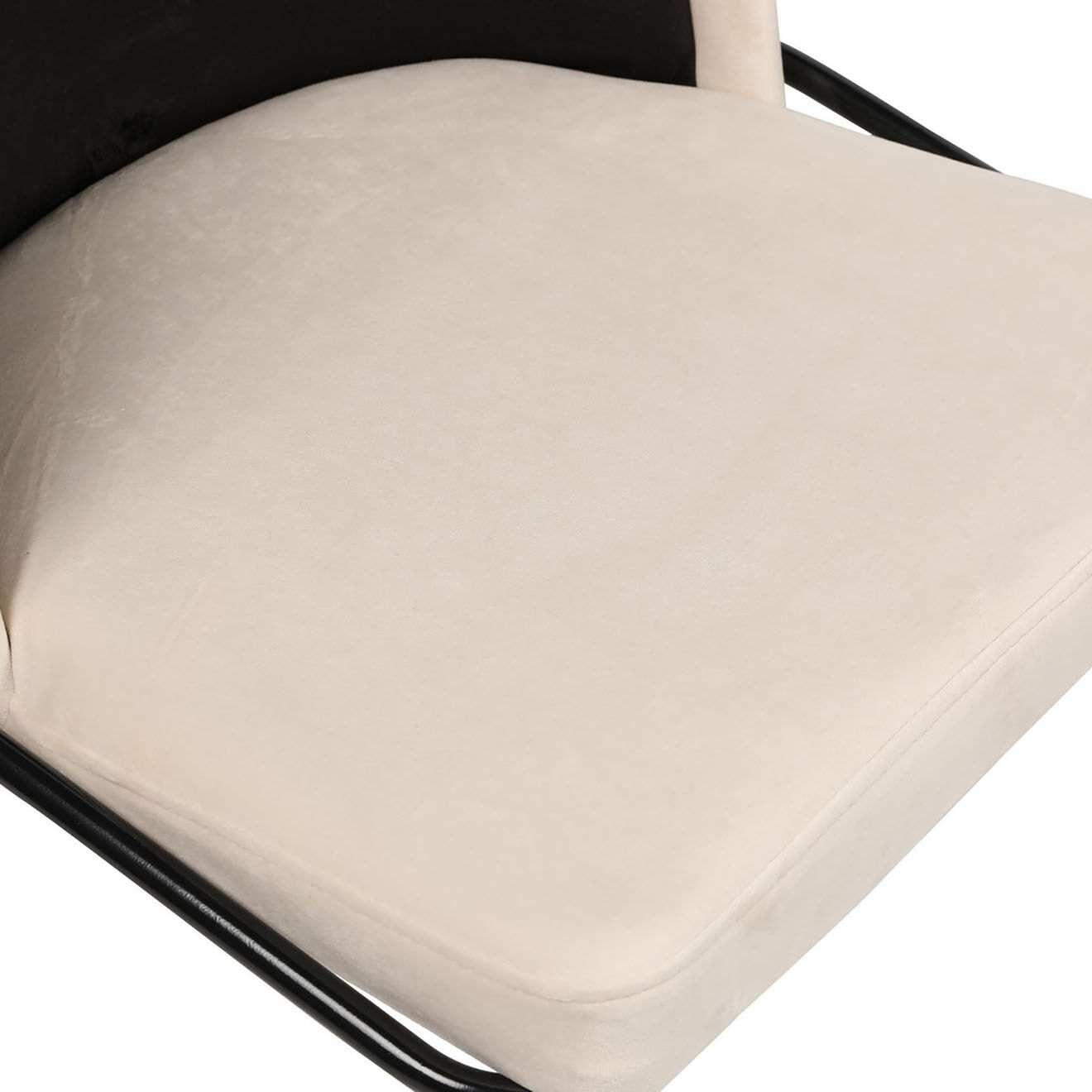 Homitis 4 chaises dore noires - 54x86x55 cm