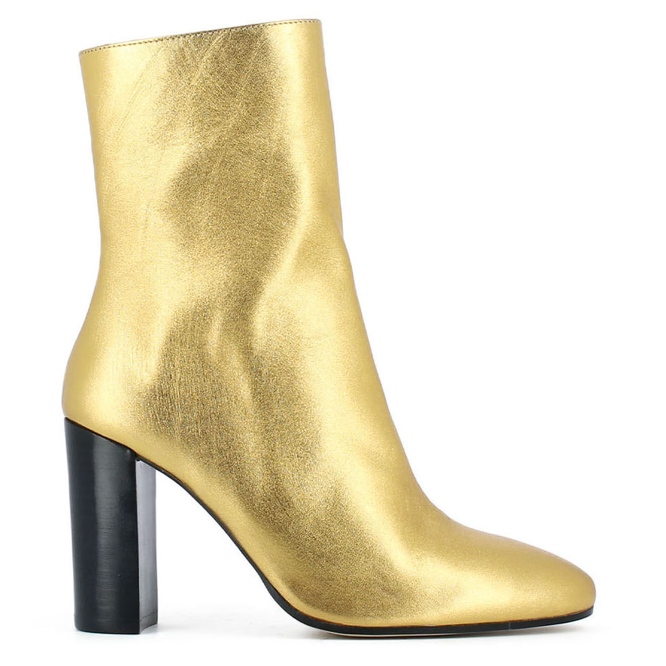 Jonak Bottines en Velours de Cuir Valoris dorées - Talon 8 cm