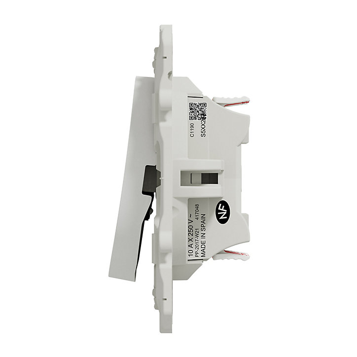 Mécanisme interrupteur double va-et-vient Schneider Electric Odace blanc