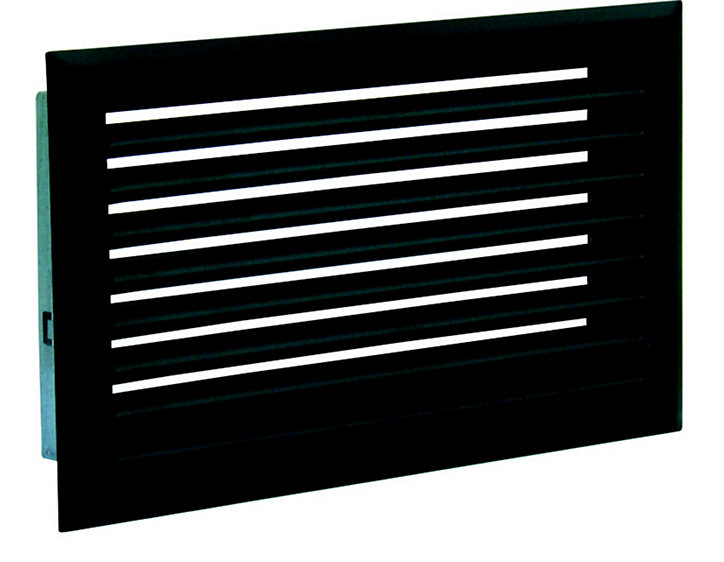 Grille de cheminée avec précadre noir 345 x 195 mm DMO