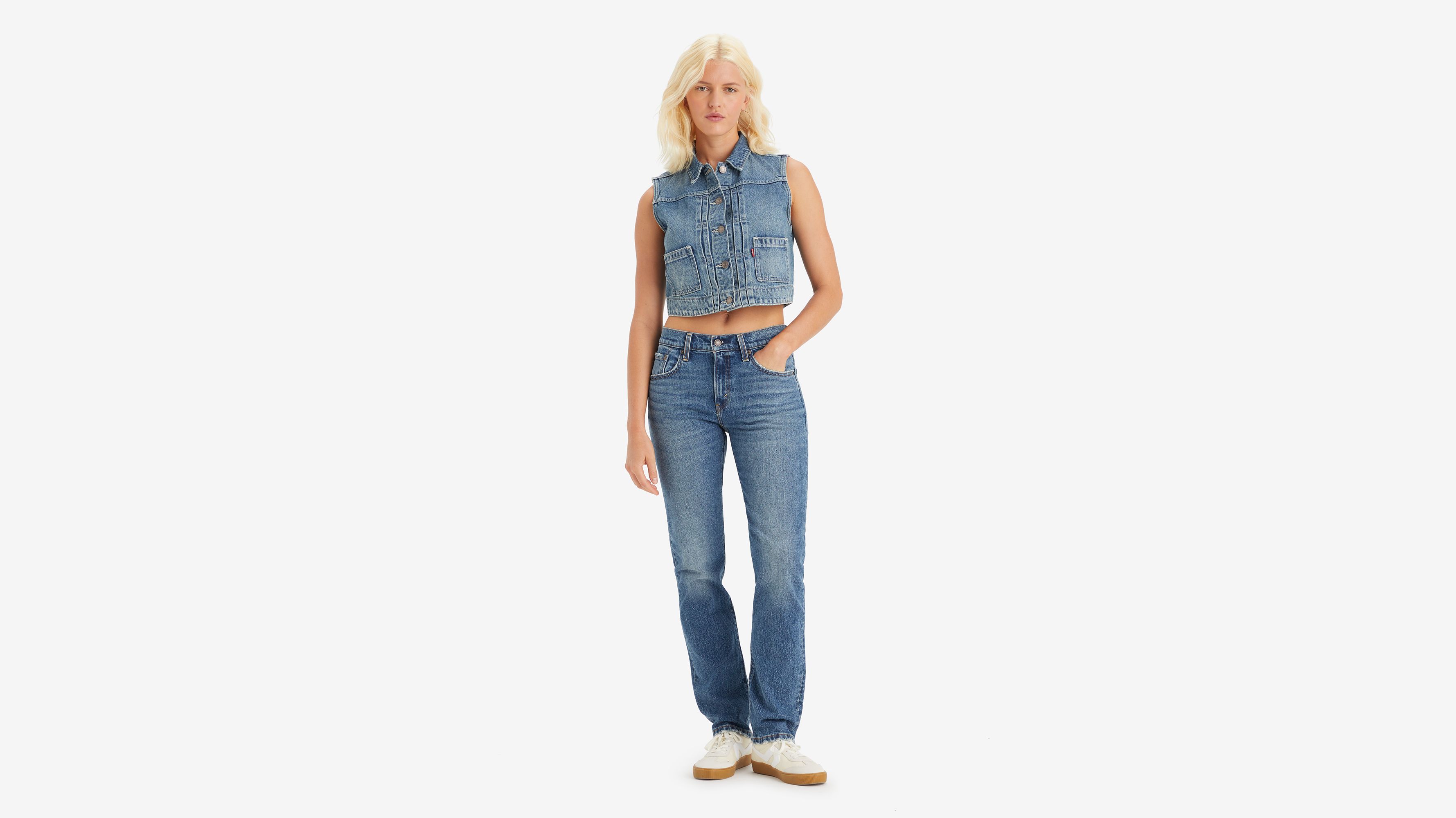 Jean Middy Straight - On Trend - Bleu