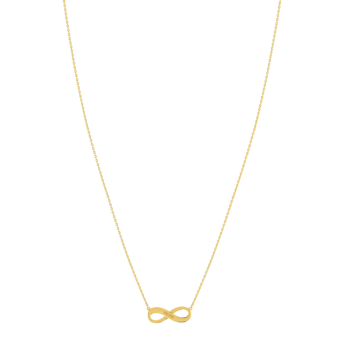Collier plaqué or infini personnalisable 45 cm
