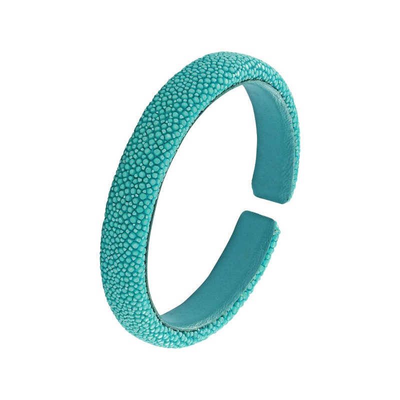 Bracelet Galuchat turquoise 10