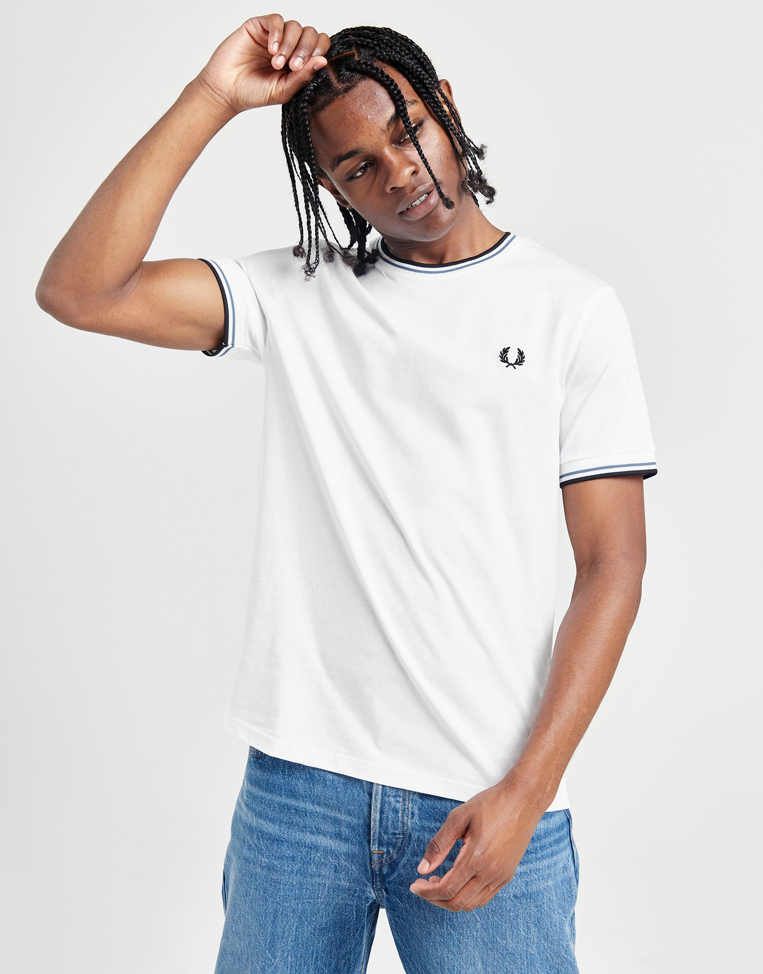 Fred Perry T-Shirt à Manches Courtes Twin Tipped Ringer Homme