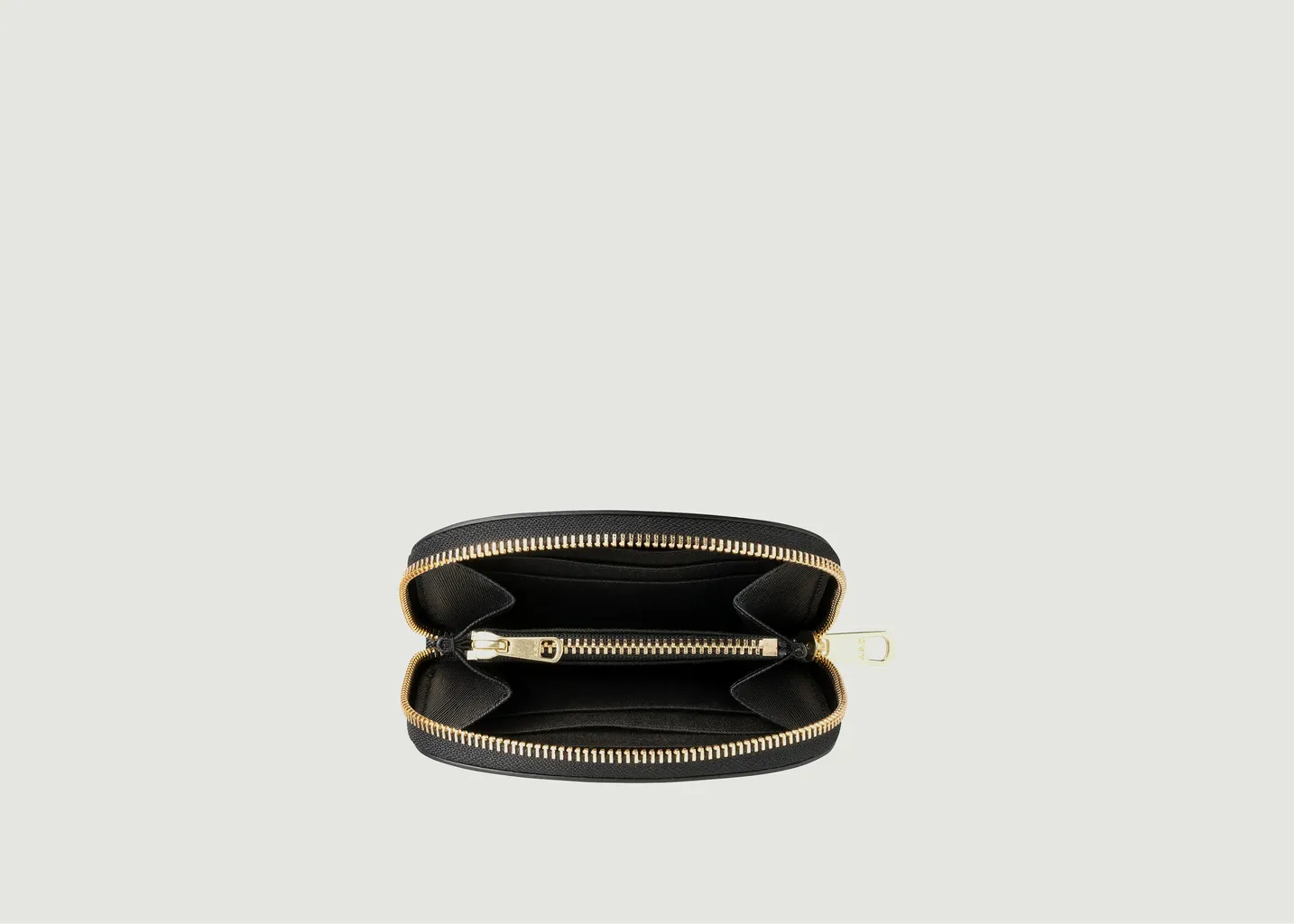 Porte-monnaie Compact Demi Lune en cuir de veau embossé A.P.C.