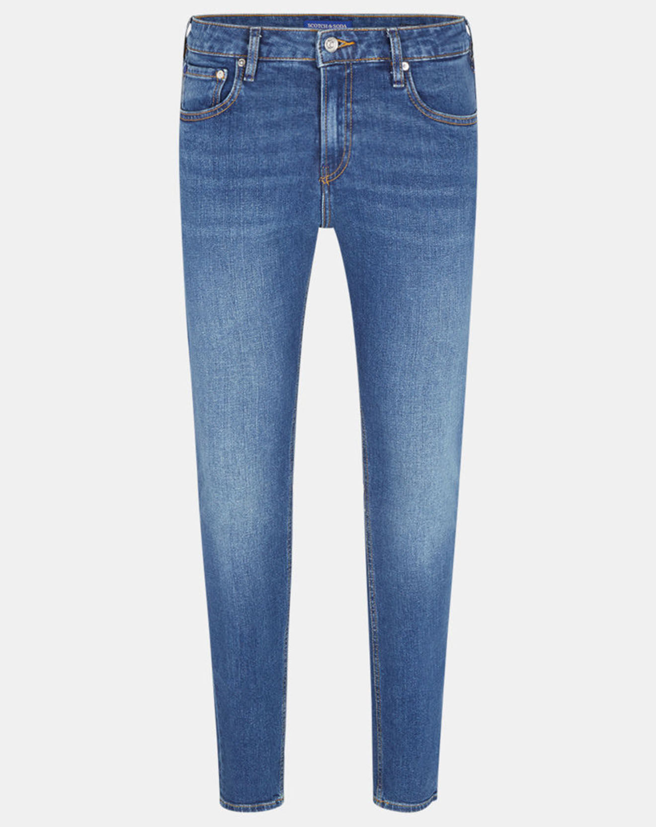 Scotch & Soda Jean Skinny Fit en Coton Bio mélangé bleu