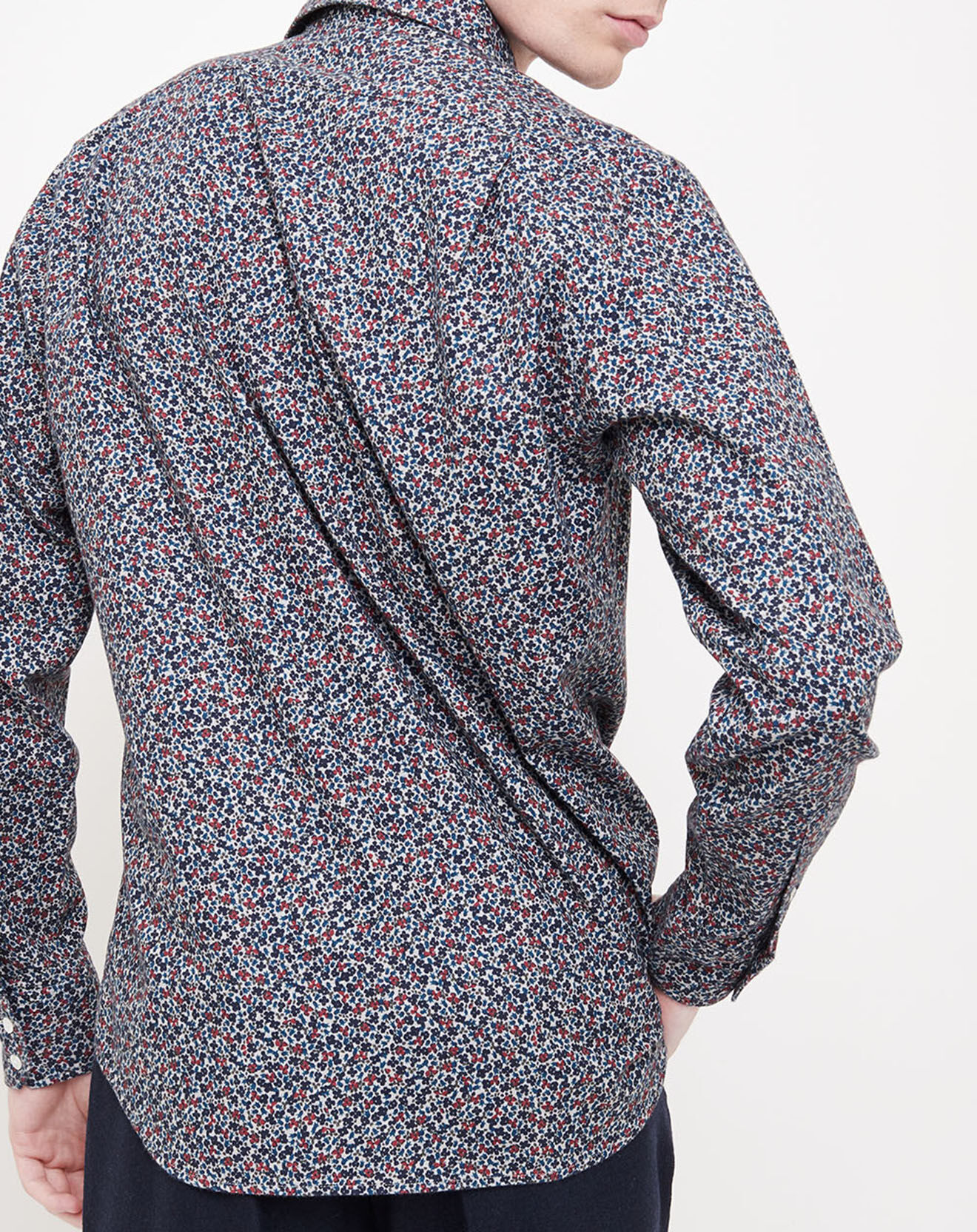 Hartford Chemise Regular Paul imprimée bleu/multicolore