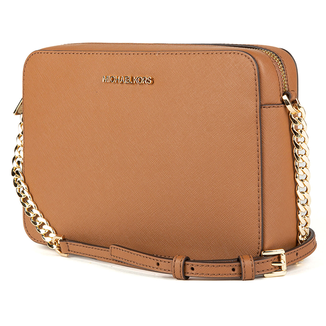 Michael Kors Sac bandoulière en Cuir Jet Set L  camel/marron - 23x16x6 cm