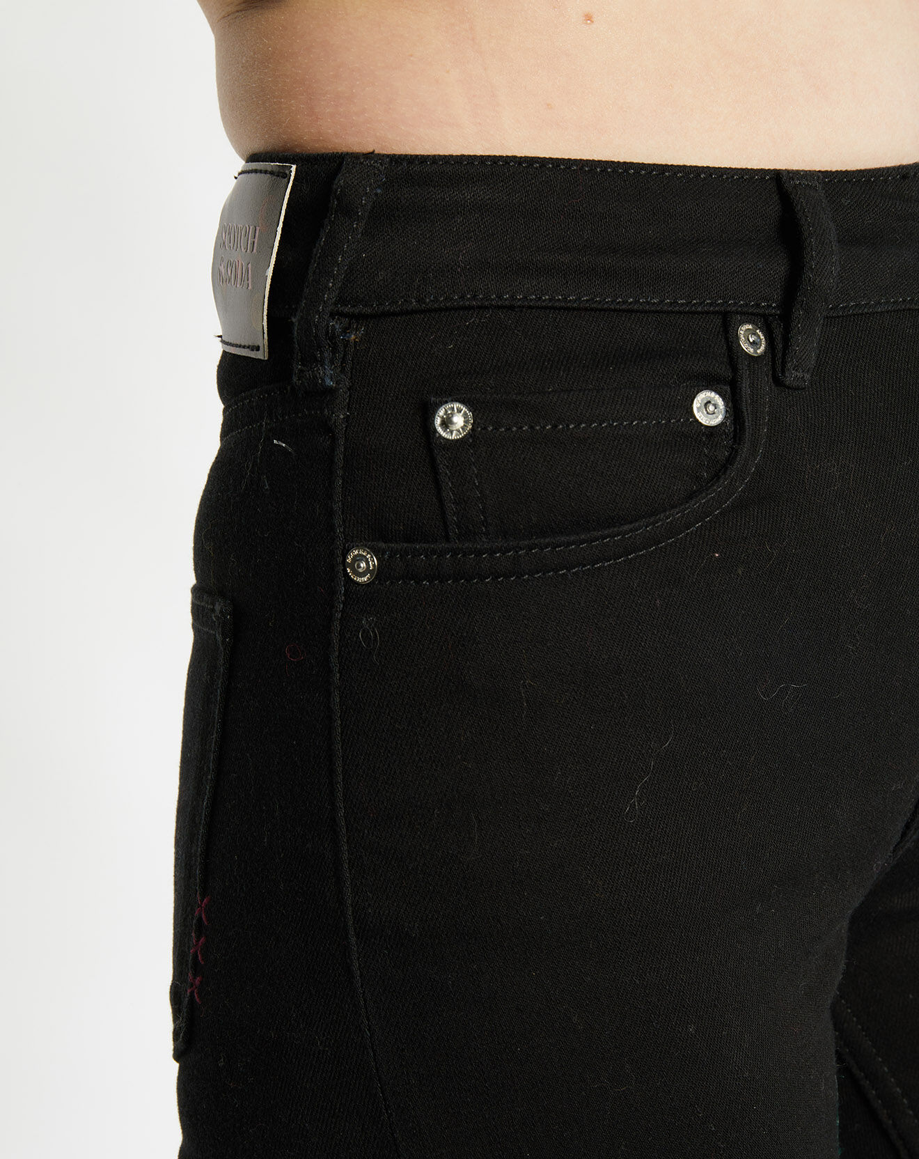 Scotch & Soda Jean Flare en Coton Bio mélangé noir