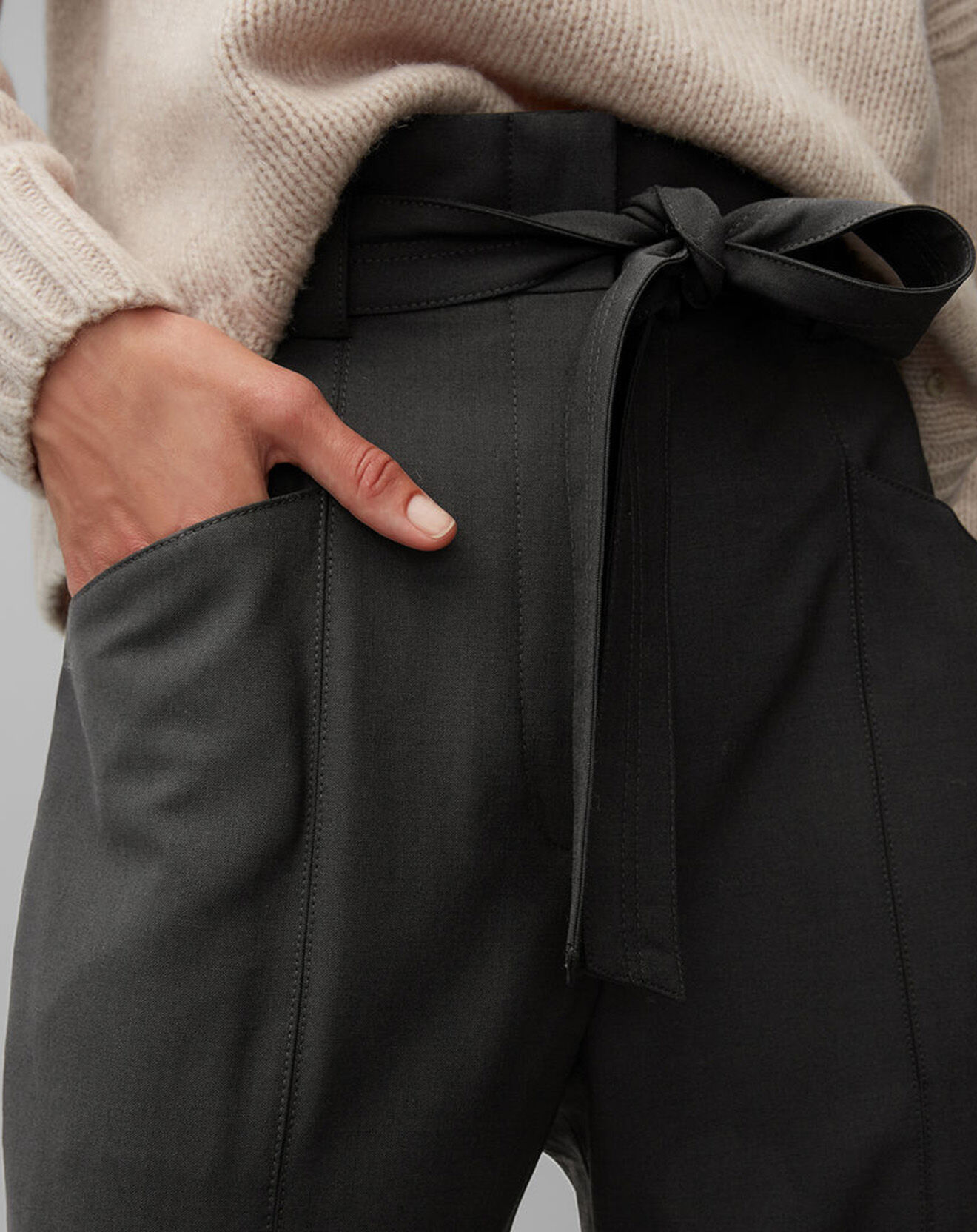 Marc O'Polo Pantalon Paper Bag noir