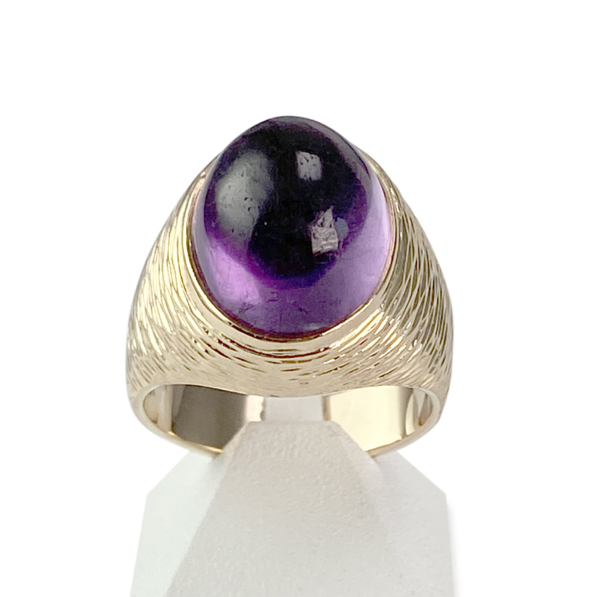 Bague d'occasion or 750 jaune améthyste