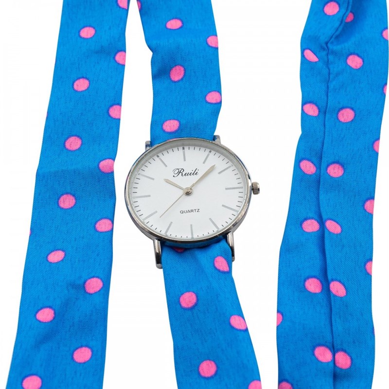 Montre Femme CHTIME bracelet Tissu Bleu
