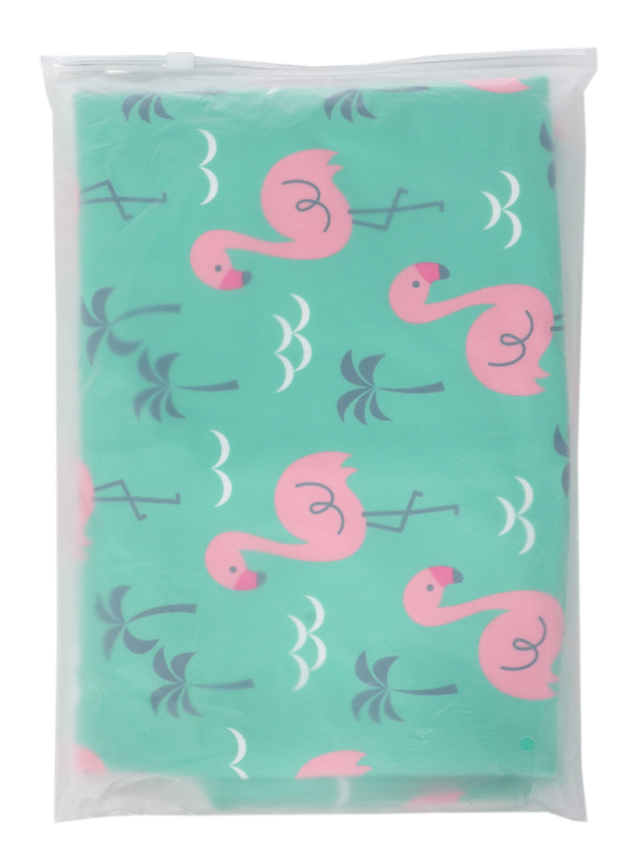 Housse de valise Periea Green with Pink Flamingos L