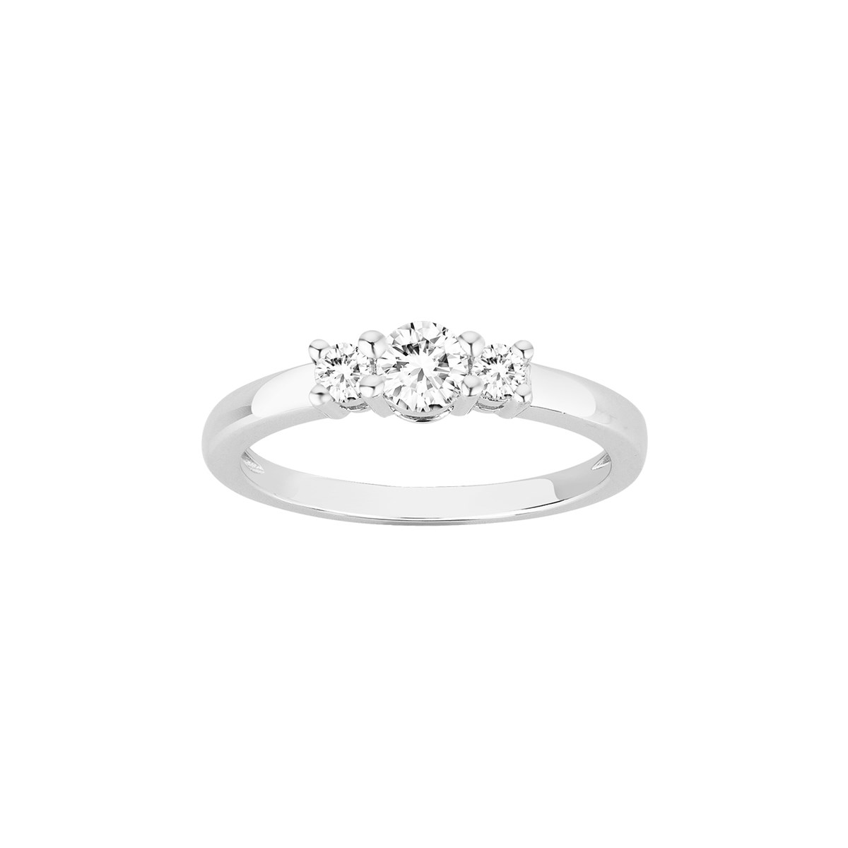 Bague en Argent avec oxyde de zirconium blanc