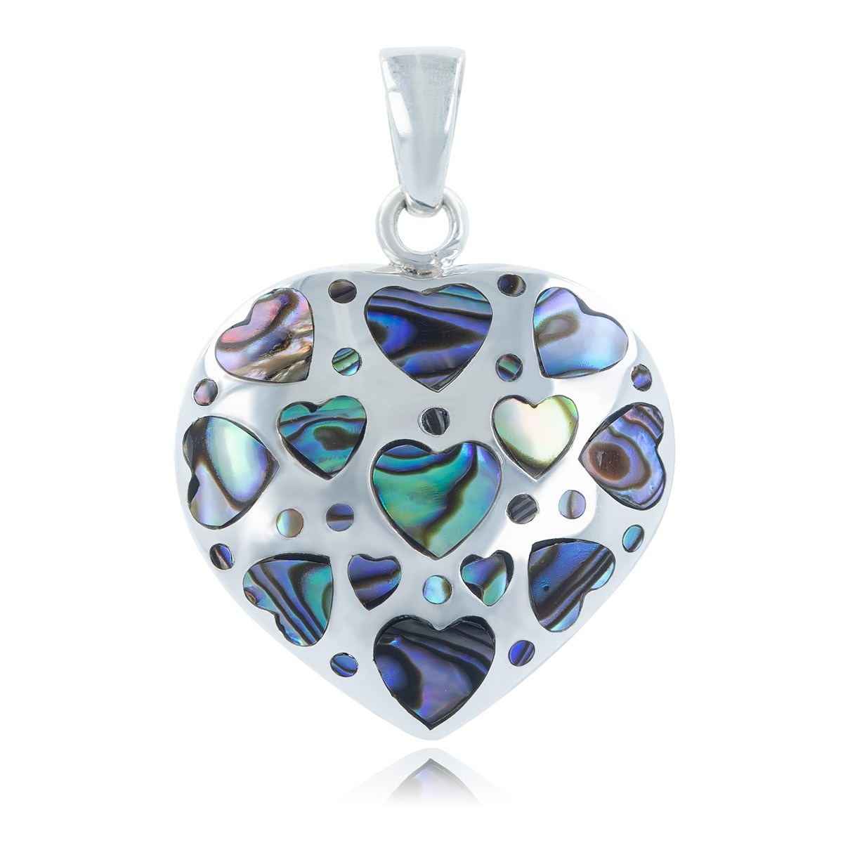 Pendentif Coeur en Nacre Abalone & Argent 925 - Amour Éternel | Aden