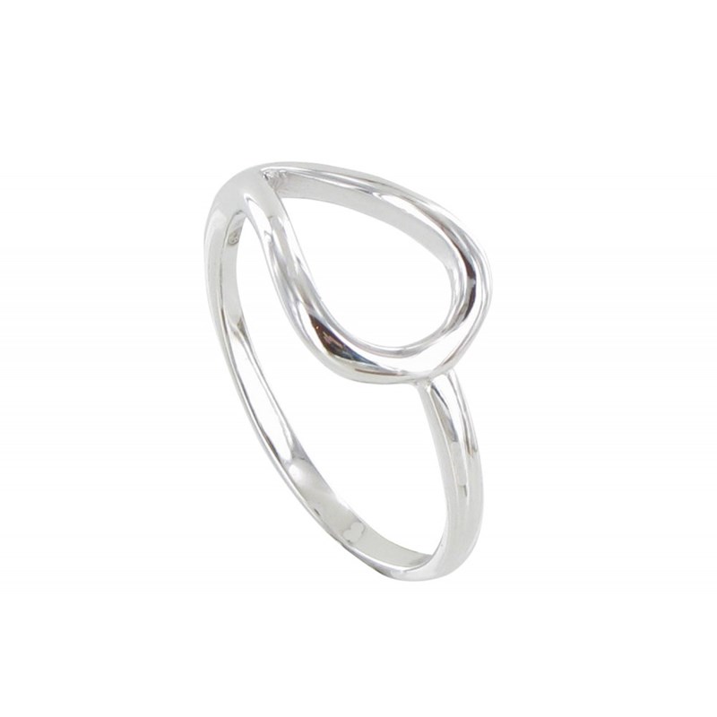 Bague Argent Goutte Evidée