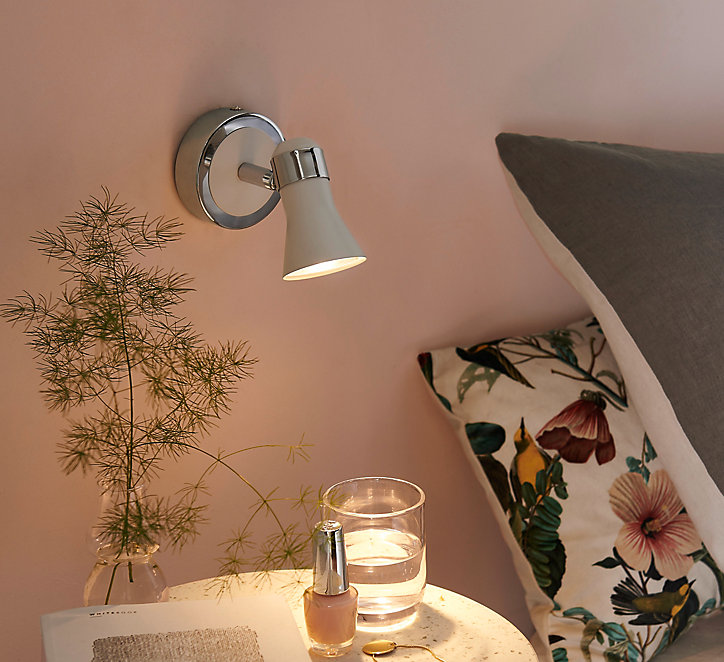 Spot patère Aphroditus métal blanc GU10 50W
