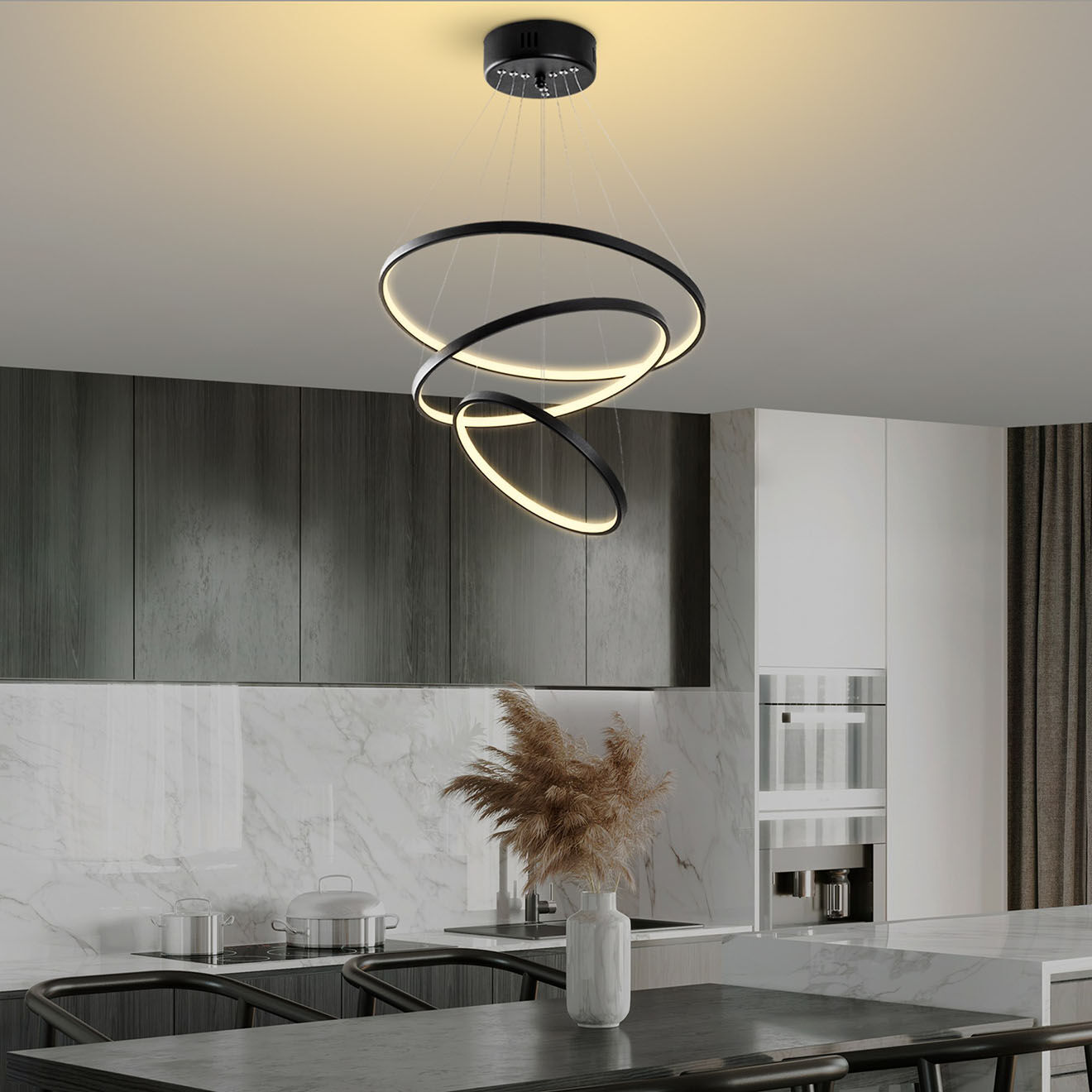 Opviq Suspension SIMIT noire - 50x80x50 cm