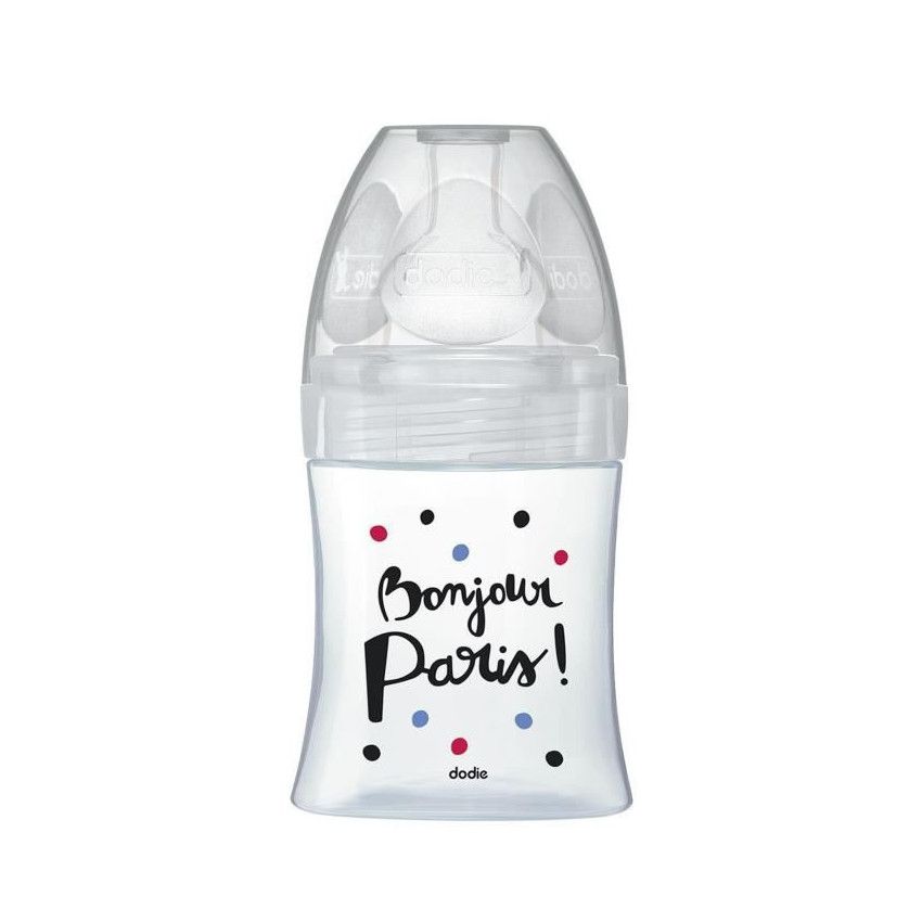 Biberon en verre anti-colique 150 ml 0-6 mois - Paris - Ecru