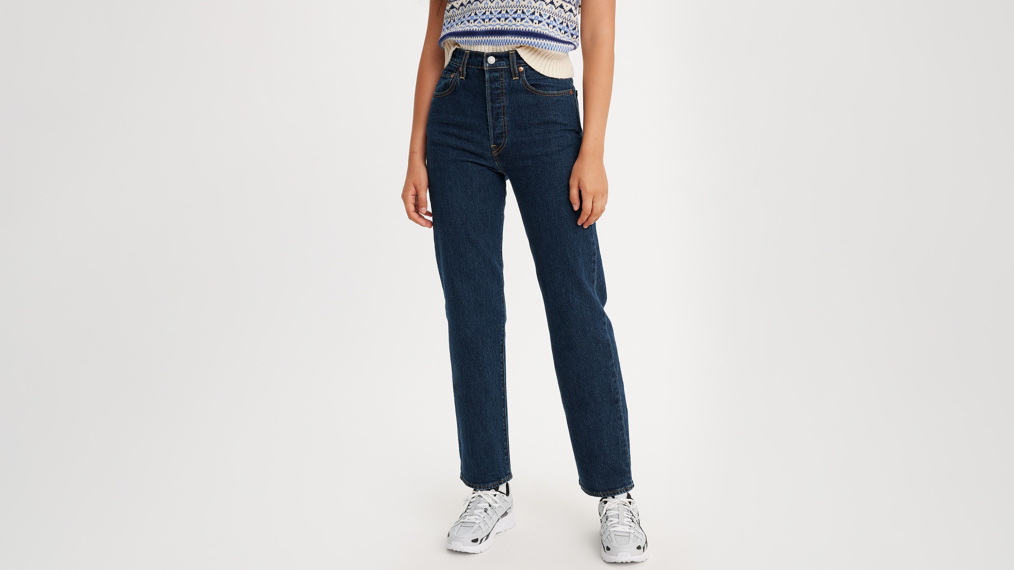Jean Ribcage droit cheville - Salsa Dark Stone - Bleu