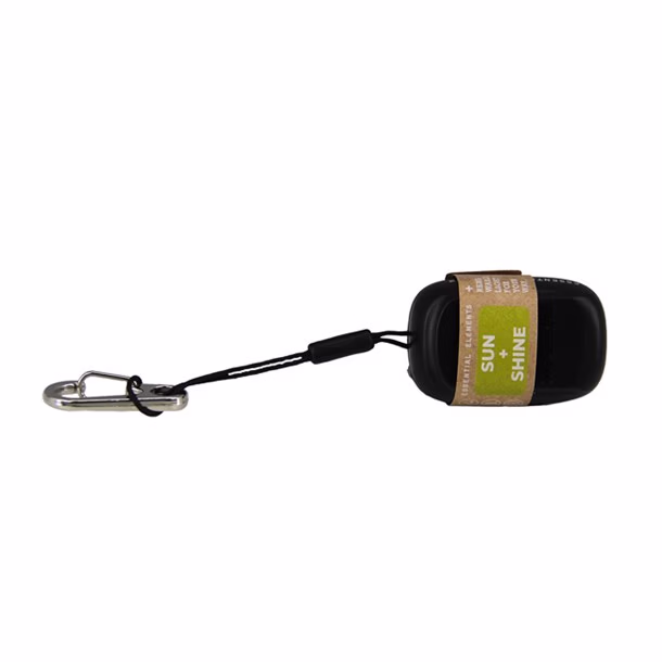 Torche porte-clés dynamo solaire 20 mAh Noir