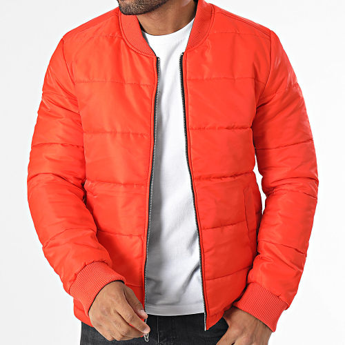 Veste Bomber Réversible Noir Orange