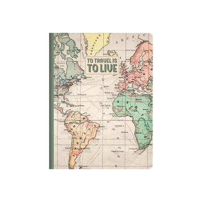 LEGAMI Travel Large B5 - Cahier de notes - relié - 185 x 248 mm - 40 feuilles / 80 pages - blanc - ligné