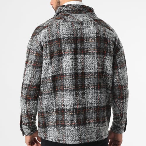 Surchemise A Carreaux KD632 Noir Gris