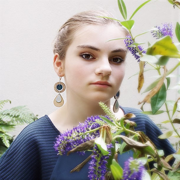 Boucles d'oreilles ethnique marine