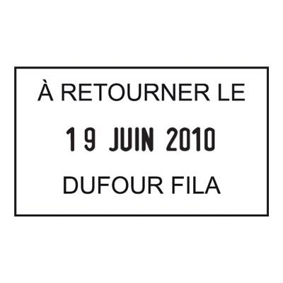 Trodat Printy 4916 - Tampon chèque personnalisable avec 1 à 2 lignes de texte - zone d'impression 70 x 10 mm
