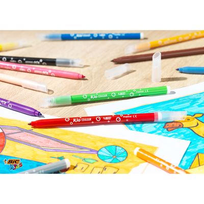 BIC Kids Couleur - 12 Feutres format spécial