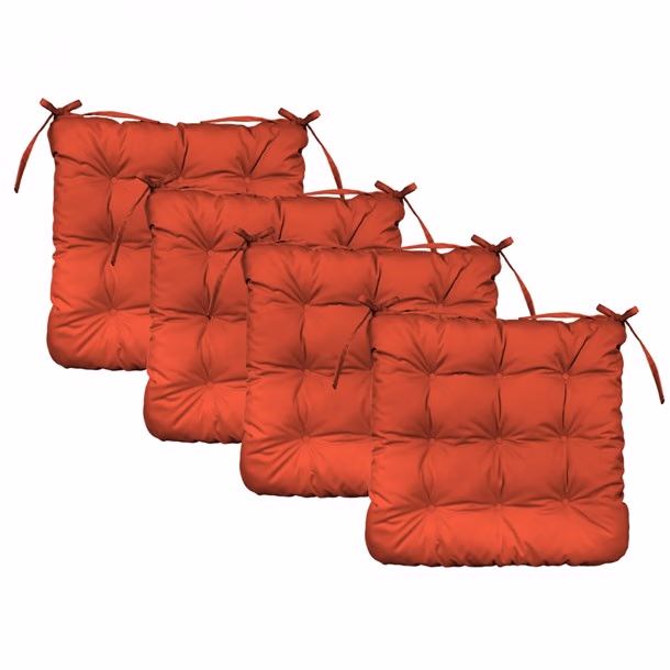 Lot 4 galettes capitonnées pour chaise