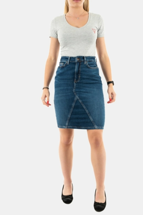 jupe only norma medium blue denim